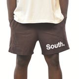 MITS South Logo Shorts - Brown/White