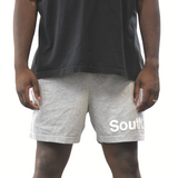 MITS South Logo Shorts - Heather Grey/White