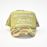 MITS Free Bands Snapback Trucker Hat - Camo/Olive
