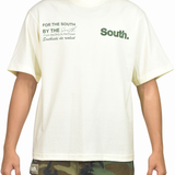 MITS Signature T-Shirt - Off White/ Forest Green