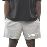 MITS South Logo Shorts - Heather Grey/White