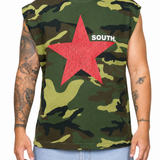 South Star C/O Shirt - Army/Red