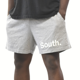 MITS South Logo Shorts - Heather Grey/White