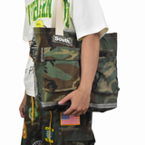 MITS Vintage South Tote Bag - Reconstructed Army