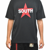 South Star Ringer T-Shirt - Black
