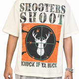 Shooters Shoot “Knuck If Ya Buck" T-Shirt - Off White