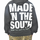 MITS Heavyweight Full Zip Hoodie - Faded Black