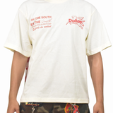Dallas Signature T-Shirt - Off White/ Red