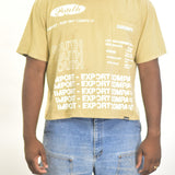 Vintage MITS Import-Export Crop Pocket Shirt - Dark Beige/White (Adult XL)
