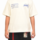 Dallas Signature T-Shirt - Off White/ Blue