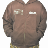 MITS Heavyweight Full Zip Hoodie - Faded Brown