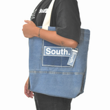 MITS Vintage South Tote Bag - Reconstructed Denim