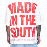 MITS Signature T-Shirt - Off White/ Red