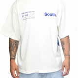 MITS Signature T-Shirt - Off White/ Blue