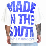 MITS Signature T-Shirt - Off White/ Blue
