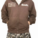 MITS Heavyweight Full Zip Hoodie - Faded Brown