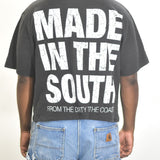 Vintage MITS Import-Export Crop Logo Shirt - Black/White (Adult L - XXXXL)