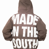 MITS Heavyweight Full Zip Hoodie - Faded Brown