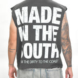 Vintage MITS Import/Export Crop C/O Pocket Shirt - Black/White (Adult S - XL)