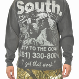 South Monster Truck Thermal L/S Shirt - Off Black