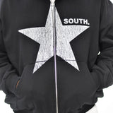 South Star Full Zip Hoodie - Black (Adult Small - XXL)