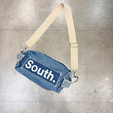 MITS Vintage South Adjustable Crossbody Bag - Reconstructed Denim