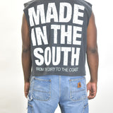 Vintage MITS Import-Export Crop C/O Logo Shirt - Black/White (Adult XL)