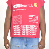 Vintage MITS Import-Export Crop C/O Logo Shirt - Red/White (Adult XXL)