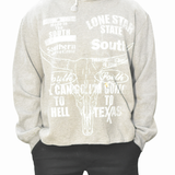 Vintage Lonestar State Hoodie - Heather Gray (Adult XL)