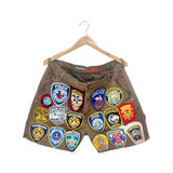 South Archive Patch Shorts - Brown (38W) PS-004
