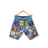 South Archive Patch Shorts - Denim (34W) PS-001