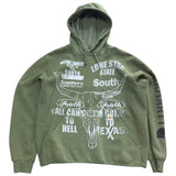 Vintage Lonestar State Hoodie - Olive (Adult Medium)