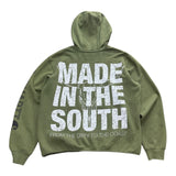 Vintage Lonestar State Hoodie - Olive (Adult Medium)