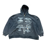 Vintage Lonestar State Full Zip Hoodie - Black (Adult XXXXL)