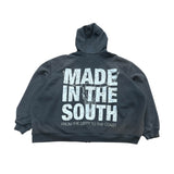 Vintage Lonestar State Full Zip Hoodie - Black (Adult XXXXL)