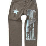 Vintage South Ammo Rapid Fire Jeans - Ash Brown (40W x 32L)