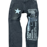 Vintage South Ammo Rapid Fire Jeans - Dark Ash Gray (40W x 30L)