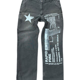 Vintage South Ammo Rapid Fire Jeans - Dark Ash Gray (40W x 34L)