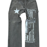 Vintage South Ammo Rapid Fire Jeans - Dark Ash Gray/Brown (40W x 30L)