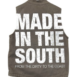 Vintage South Ammo Rapid Fire Sherpa Vest - Brown/Gray (Adult Medium)