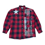 Vintage South Ammo Rapid Fire Sherpa Flannel- Red/Black (Adult Medium)