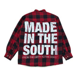 Vintage South Ammo Rapid Fire Sherpa Flannel- Red/Black (Adult Medium)