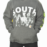 Vintage South Horses Hoodie - Gray (Adult Large)
