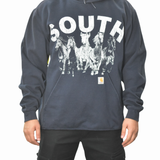 Vintage South Horses Hoodie - Navy (Adult Large)