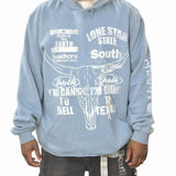 Vintage Lonestar State Hoodie - Light Blue (Adult XXL)