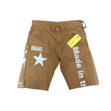 South Archive Wide Bottom Shorts - (34W) Tan (1 OF 1) WBS-013