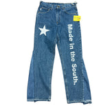 South Archive Text Flare Jeans - (32x32) Denim (1 OF 1) FJ-003