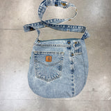 MITS Vintage Patches Shoulder Bag - Repaired Denim