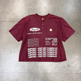 MITS Vintage Henley S/S Shirt - Maroon (XXL-TALL)