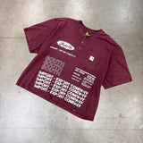 MITS Vintage Henley S/S Shirt - Maroon (XXL-TALL)